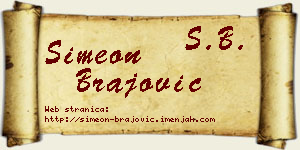 Simeon Brajović vizit kartica